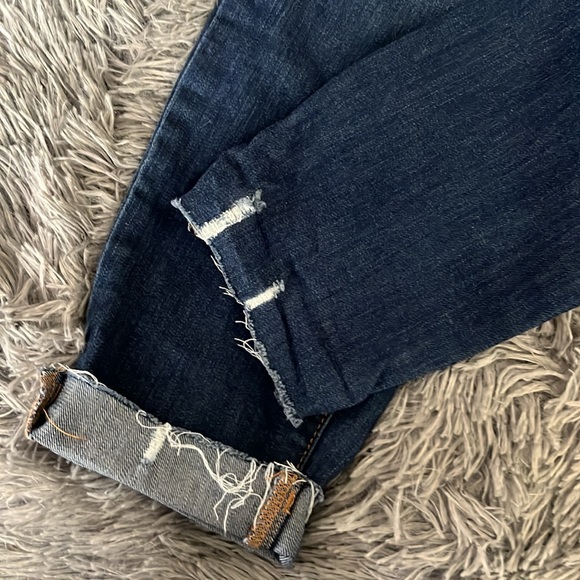 Raw edge skinny jeans 8 distressed denim antique blue mid rise 8R Sonoma NEW - Picture 3 of 6